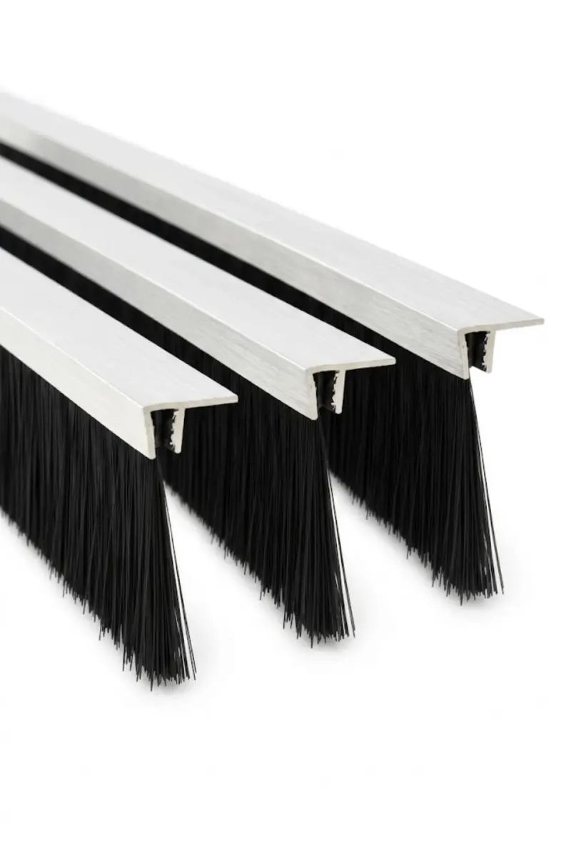 F tipi alüminyum kapı altı fırçası, 100 cm uzunluk ve 40 mm kıl boyu, 3’lü paket