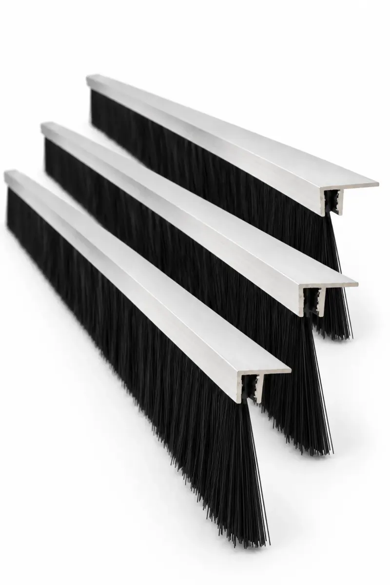 F tipi alüminyum kapı altı fırçası, 100 cm uzunluk ve 50 mm kıl boyu, 3’lü paket
