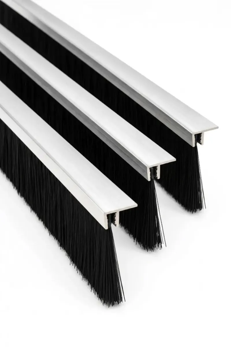 F tipi alüminyum kapı altı fırçası, 100 cm uzunluk ve 60 mm kıl boyu, 3’lü paket