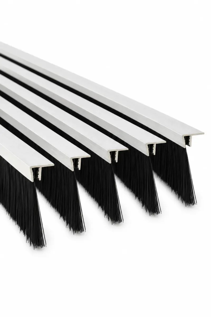 F tipi alüminyum kapı altı fırçası, 100 cm uzunluk ve 70 mm kıl boyu, 5’li paket