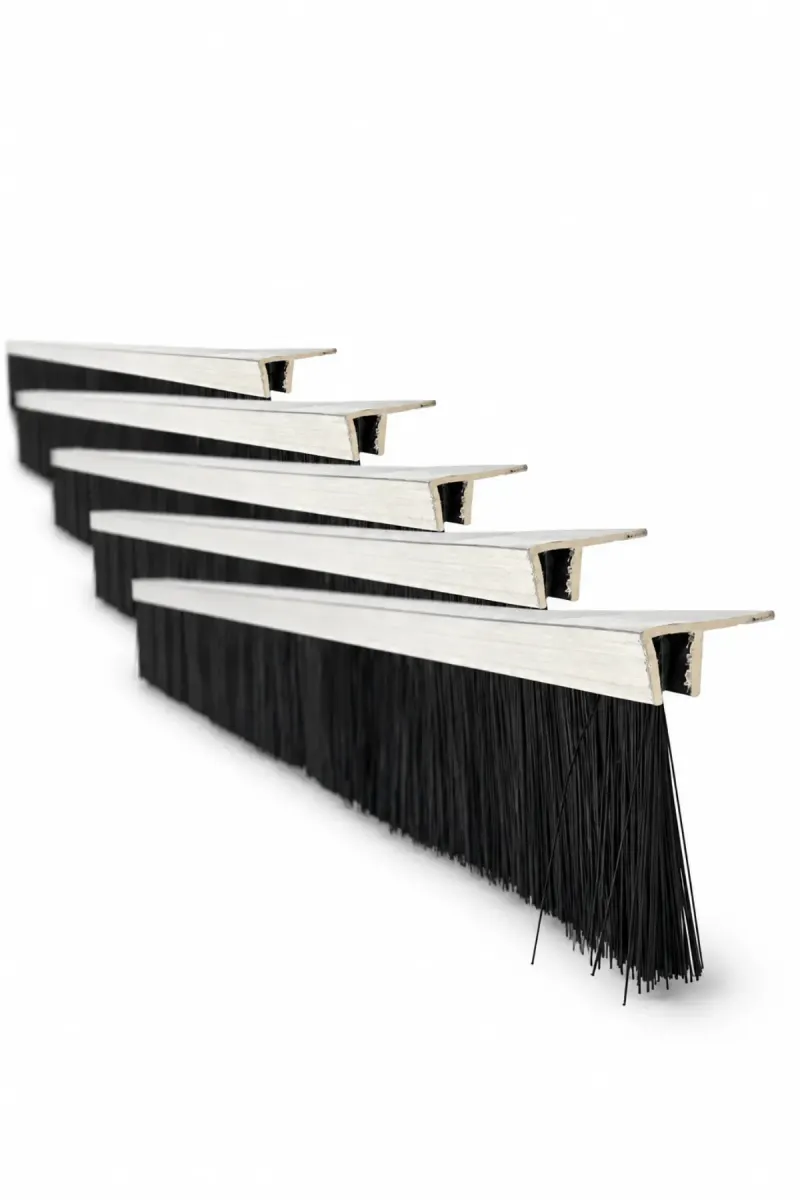 F tipi alüminyum kapı altı fırçası, 100 cm uzunluk ve 80 mm kıl boyu, 5’li paket