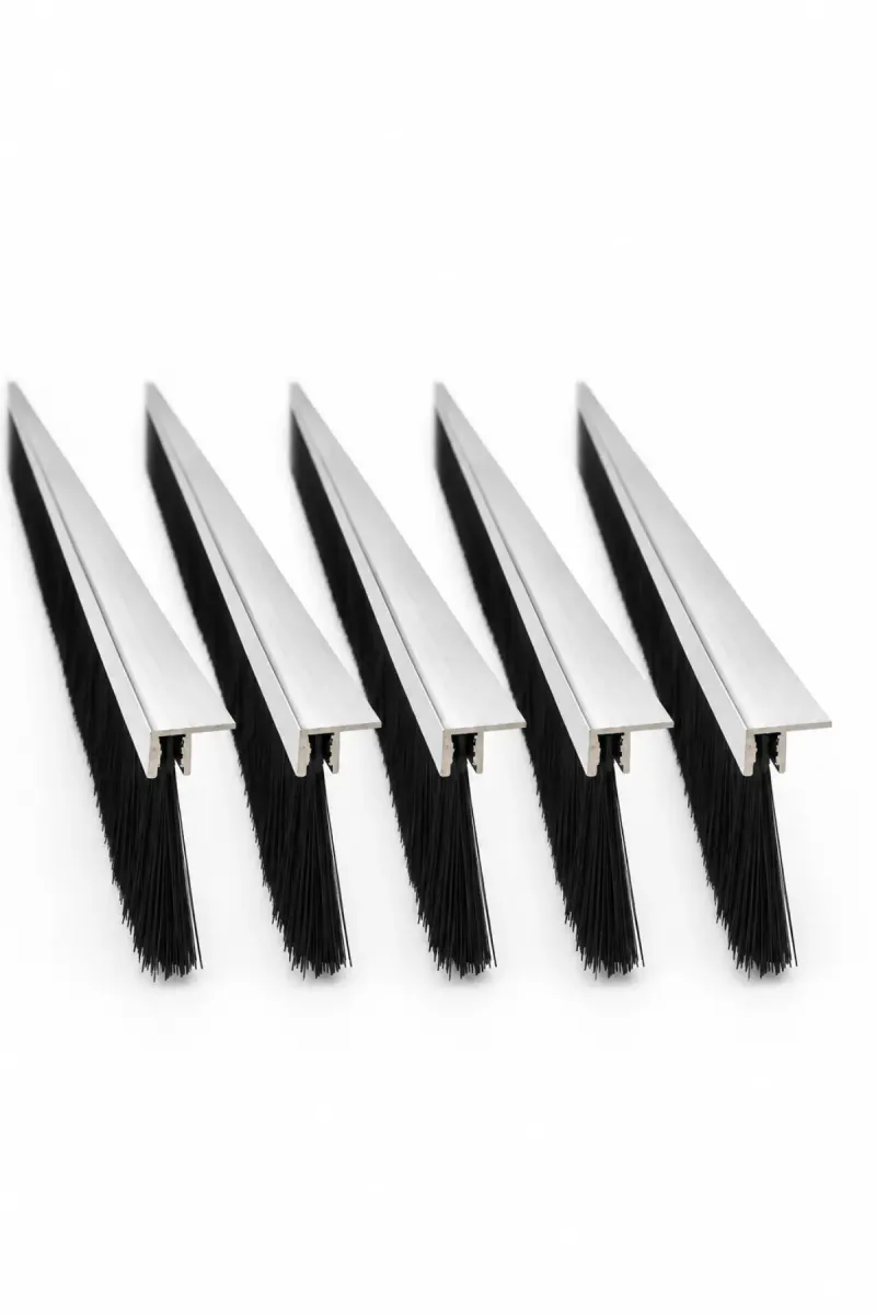 F tipi alüminyum kapı altı fırçası, 100 cm uzunluk ve 90 mm kıl boyu, 5’li paket