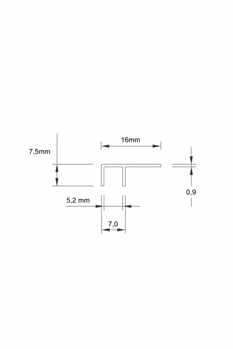 100 cm F tipi alüminyum kapı altı fırçası, 30 mm kıl boyu