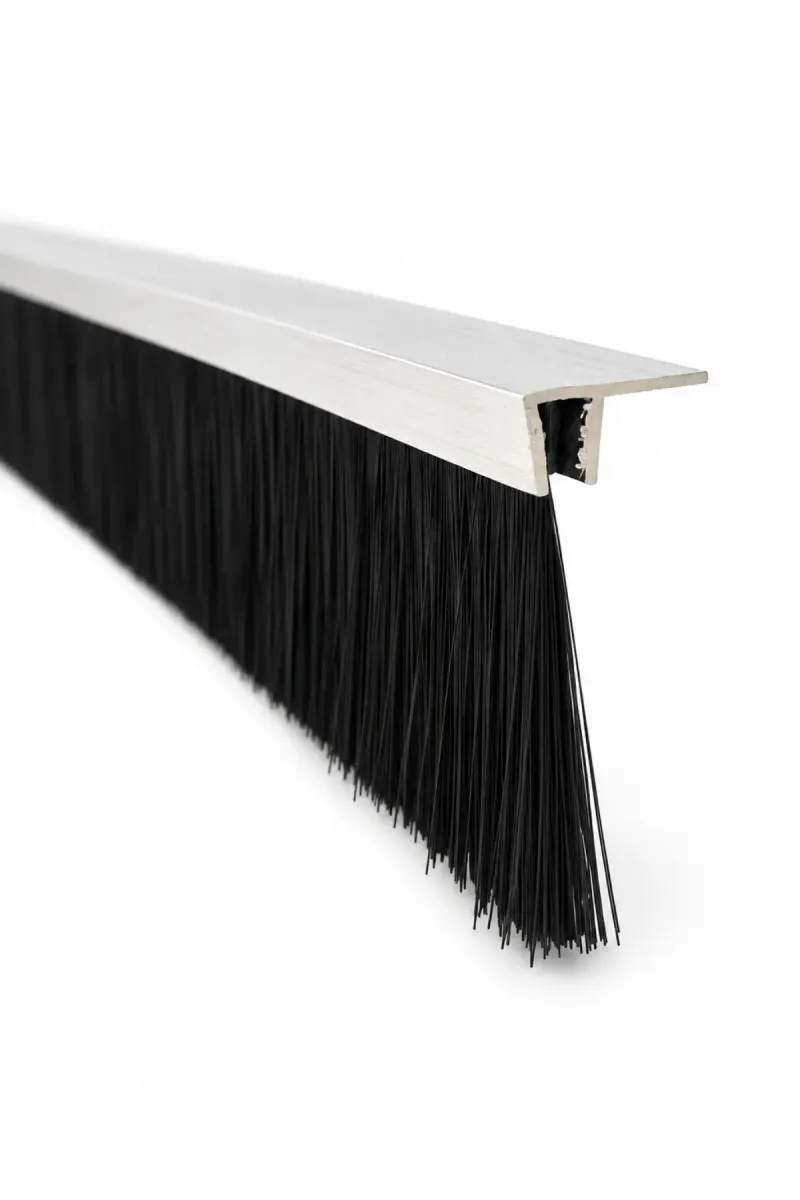 100 cm F tipi alüminyum kapı altı fırçası, 40 mm kıl boyu