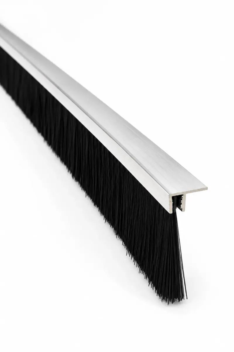 100 cm F tipi alüminyum kapı altı fırçası, 60 mm kıl boyu