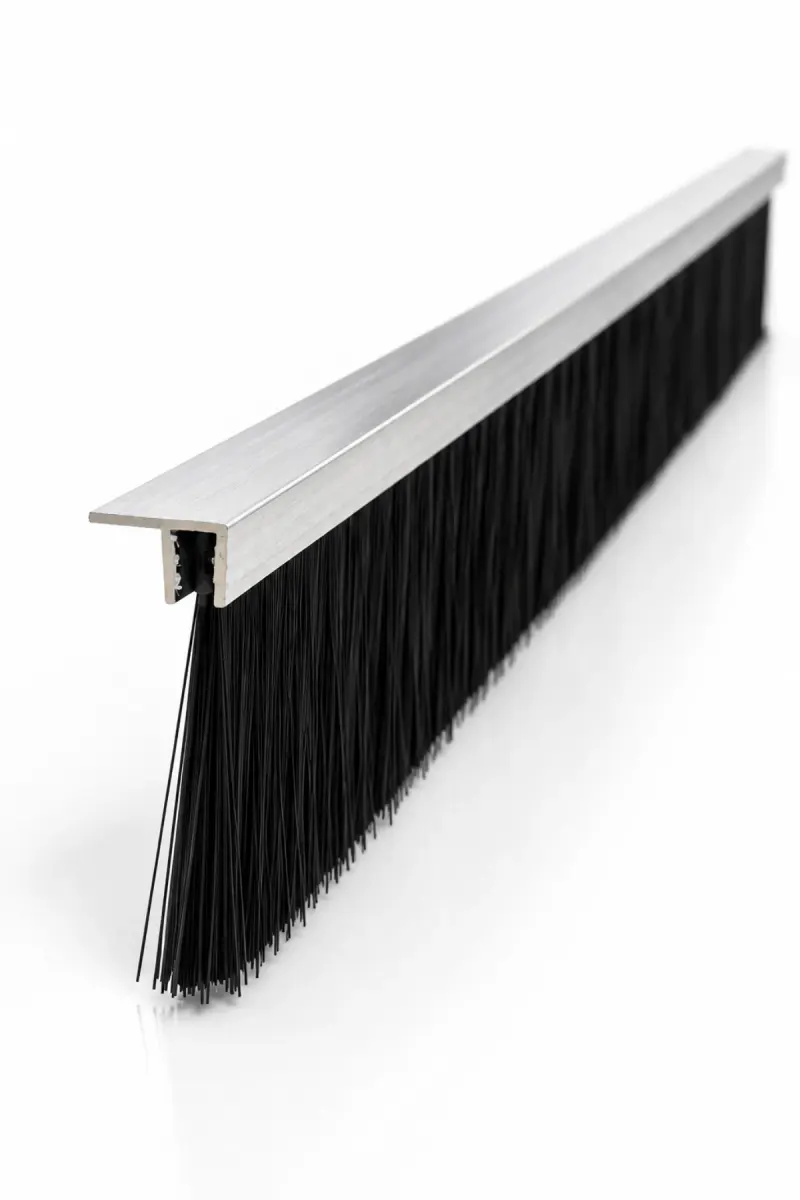 100 cm F tipi alüminyum kapı altı fırçası, 70 mm kıl boyu