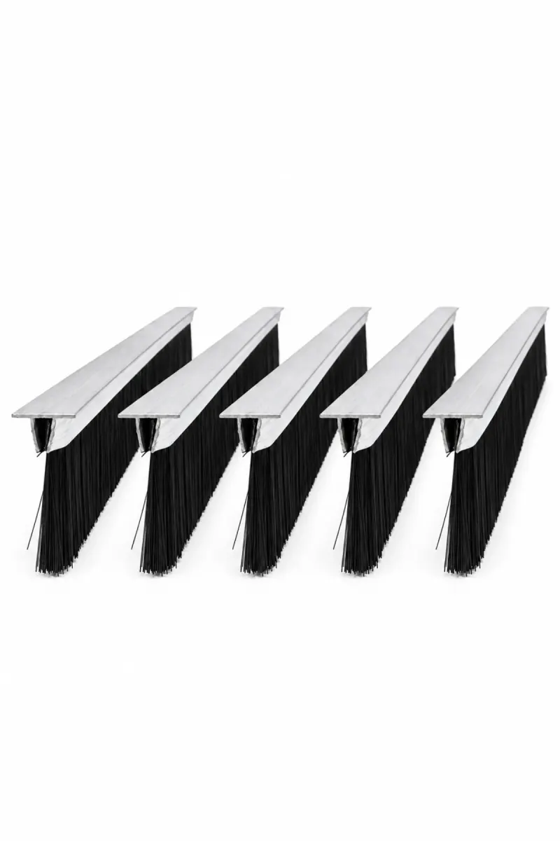 T tipi alüminyum kapı altı fırçası, 100 cm uzunluk ve 50 mm kıl boyu, 5’li paket