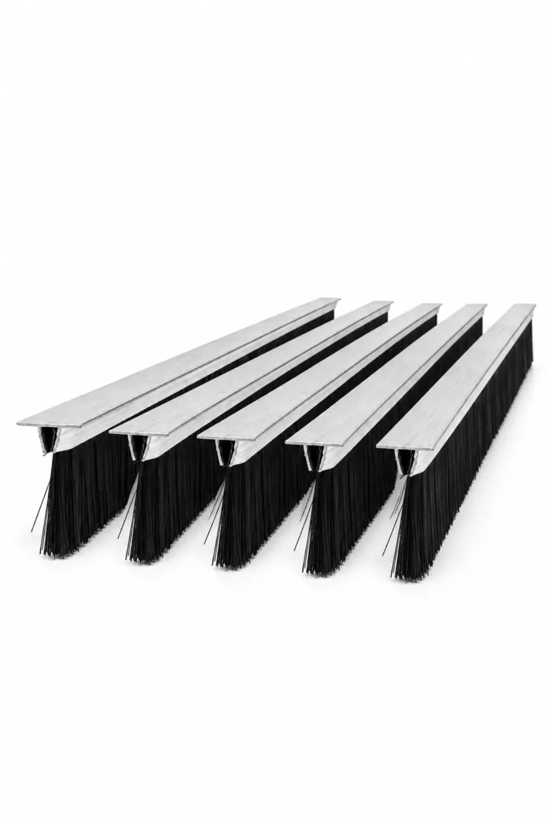 T tipi alüminyum kapı altı fırçası, 100 cm uzunluk ve 70 mm kıl boyu, 5’li paket