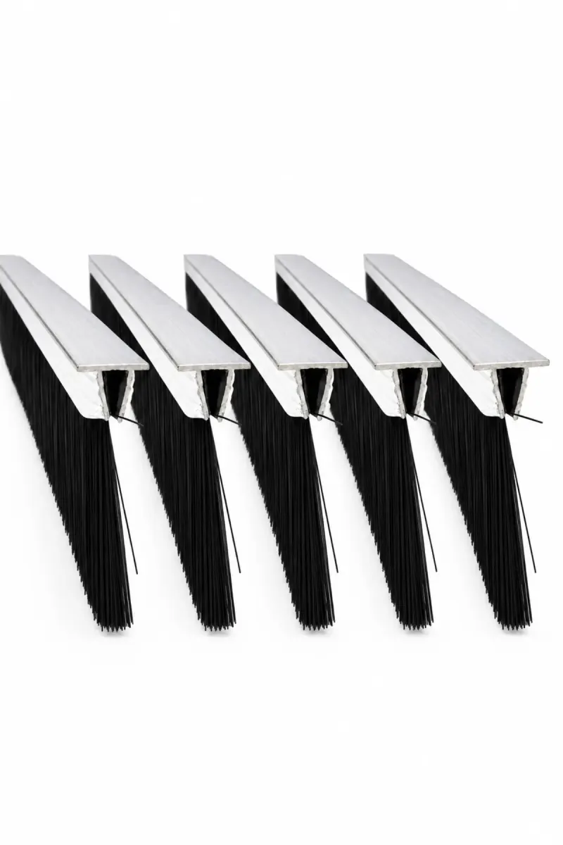 T tipi alüminyum kapı altı fırçası, 100 cm uzunluk ve 90 mm kıl boyu, 5’li paket