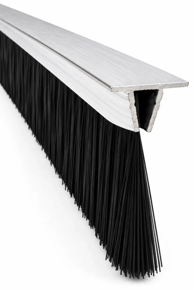 100 cm T tipi alüminyum kapı altı fırçası, 60 mm kıl boyu