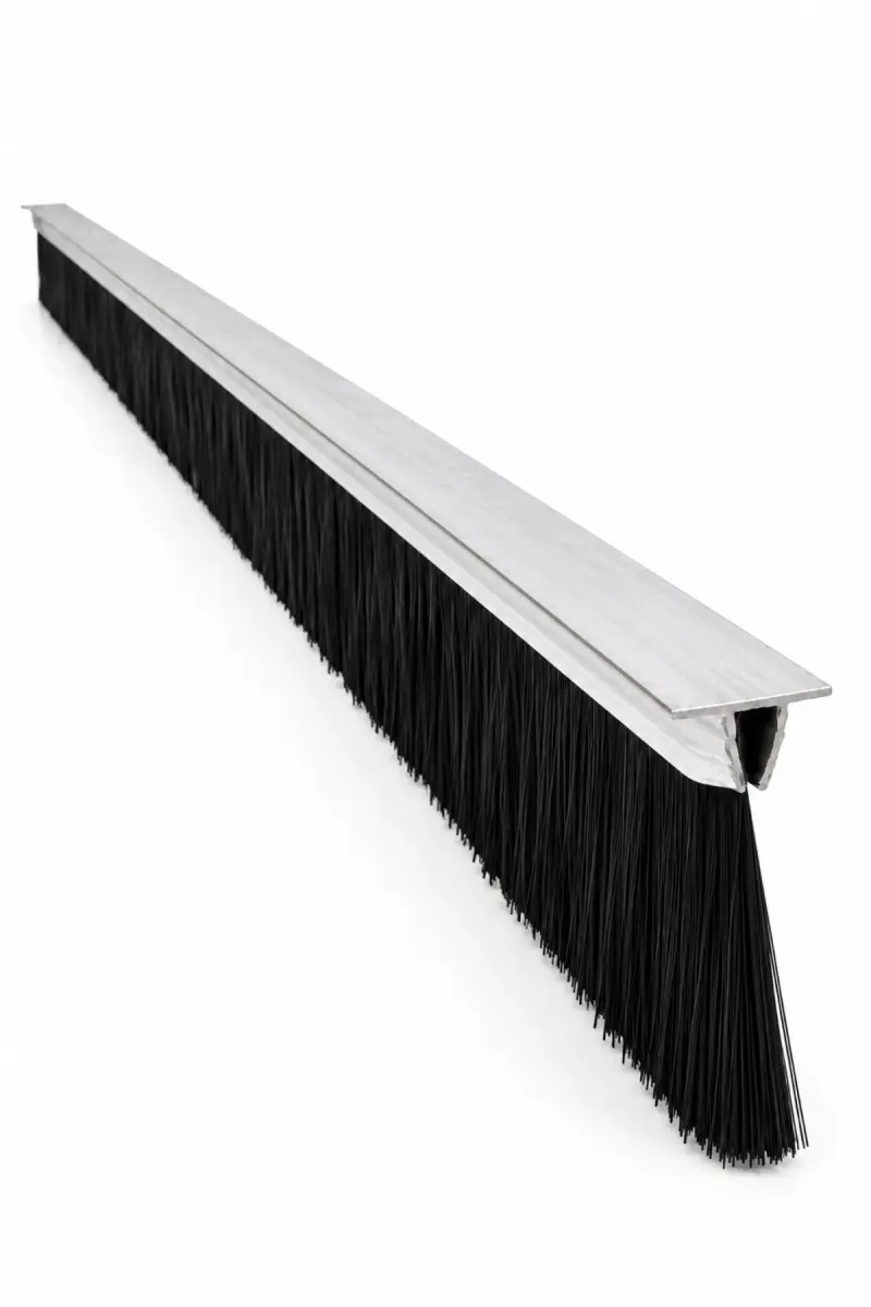 100 cm T tipi alüminyum kapı altı fırçası, 80 mm kıl boyu