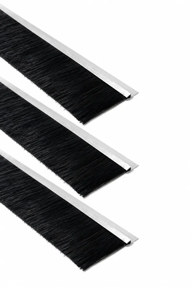 h tipi alüminyum kapı altı fırçası, 100 cm uzunluk ve 100 mm kıl boyu, 3’lü paket