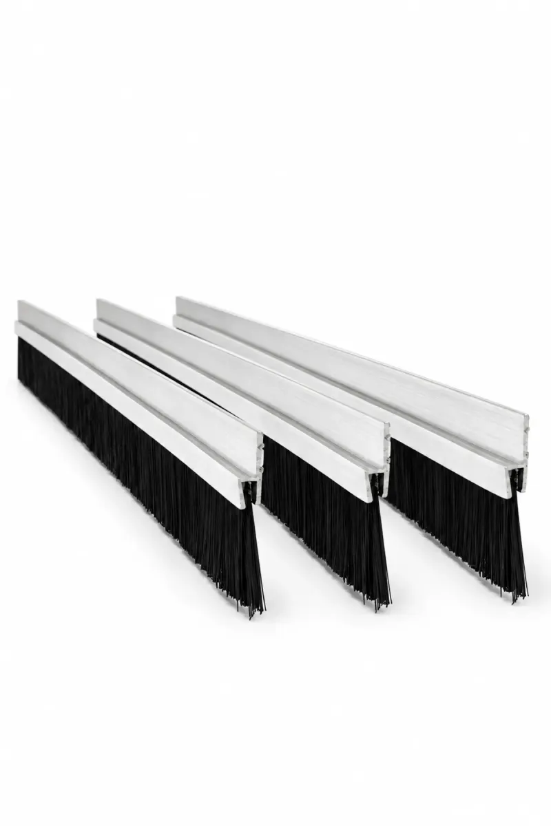 h tipi alüminyum kapı altı fırçası, 100 cm uzunluk ve 40 mm kıl boyu, 3’lü paket