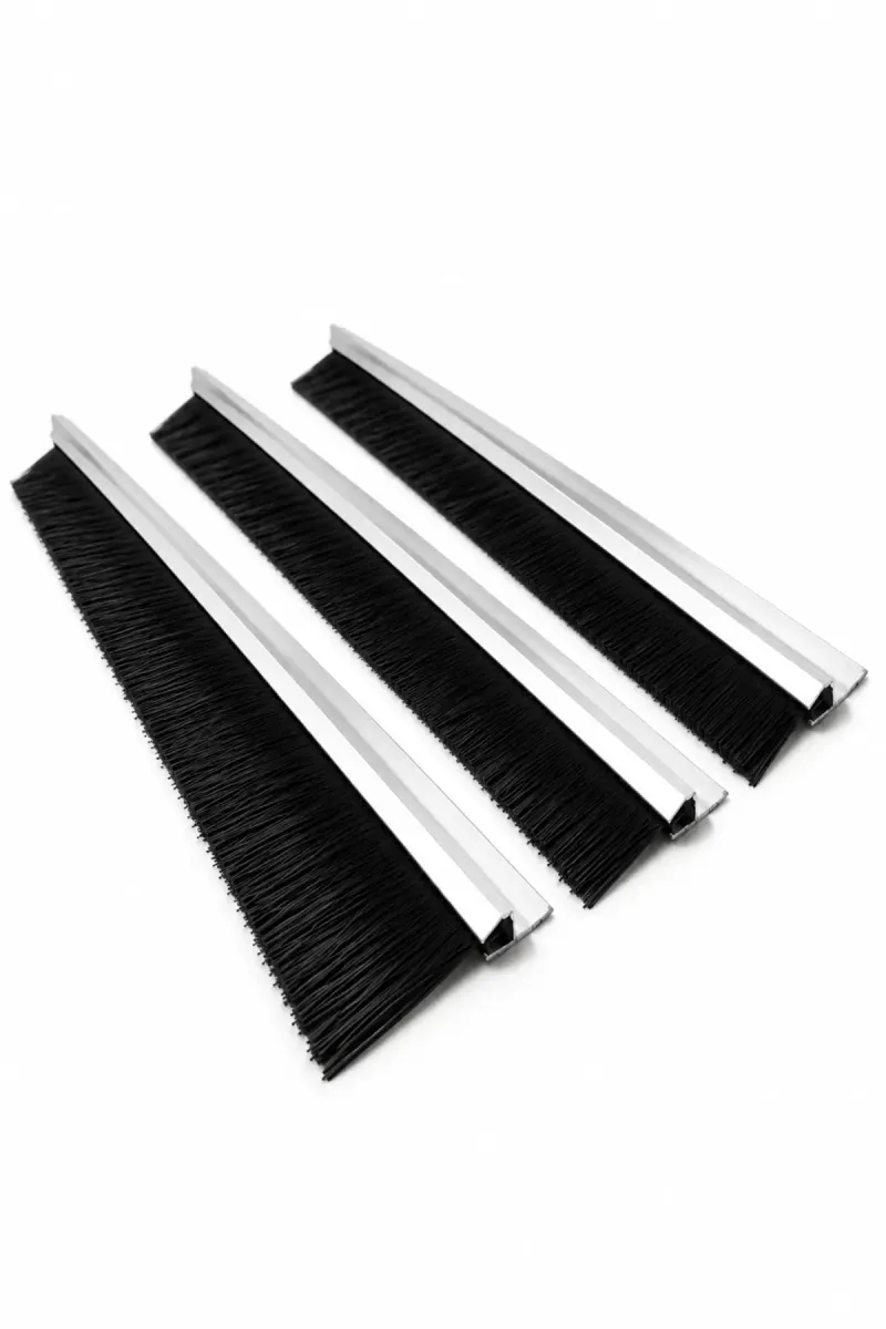 h tipi alüminyum kapı altı fırçası, 100 cm uzunluk ve 60 mm kıl boyu, 3’lü paket