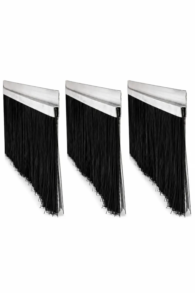 h tipi alüminyum kapı altı fırçası, 100 cm uzunluk ve 70 mm kıl boyu, 3’lü paket