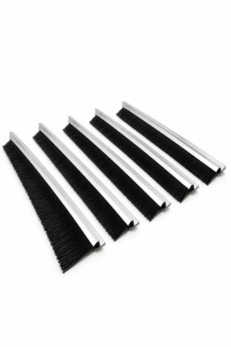 h tipi alüminyum kapı altı fırçası, 100 cm uzunluk ve 60 mm kıl boyu, 5’li paket