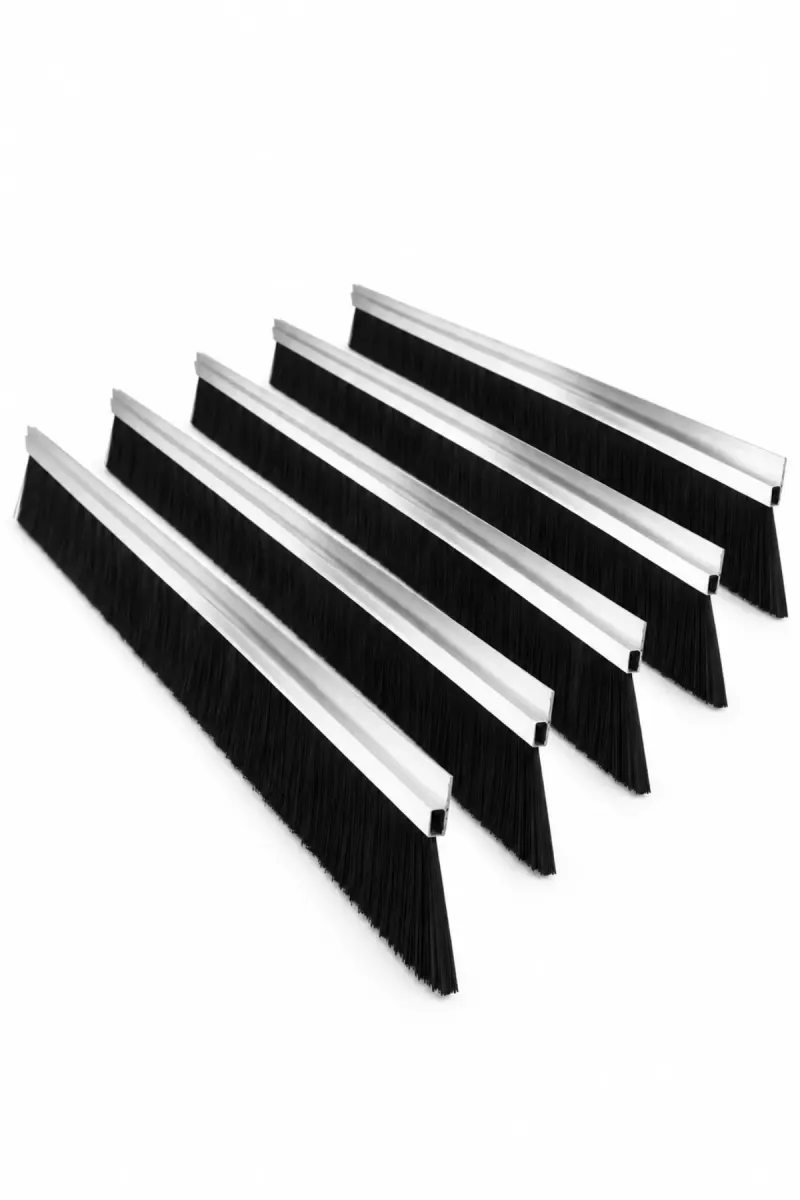 h tipi alüminyum kapı altı fırçası, 100 cm uzunluk ve 80 mm kıl boyu, 5’li paket
