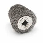 Ahşap Eskitme Fırçası 100 mm Çap 100 mm Uzunluk 0,40 mm Çelik Tel 4 Ahşap eskitme fırçası 100x100 mm, 0,40 mm çelik tel