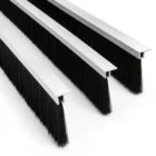 Alüminyum F Tipi Kapı Altı Fırçası 100 cm 100 mm Kıl Boyu 3'lü Paket 1 F tipi alüminyum kapı altı fırçası, 100 cm uzunluk ve 100 mm kıl boyu, 3’lü paket