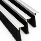 Alüminyum F Tipi Kapı Altı Fırçası 100 cm 60 mm Kıl Boyu 3'lü Paket 1 F tipi alüminyum kapı altı fırçası, 100 cm uzunluk ve 60 mm kıl boyu, 3’lü paket