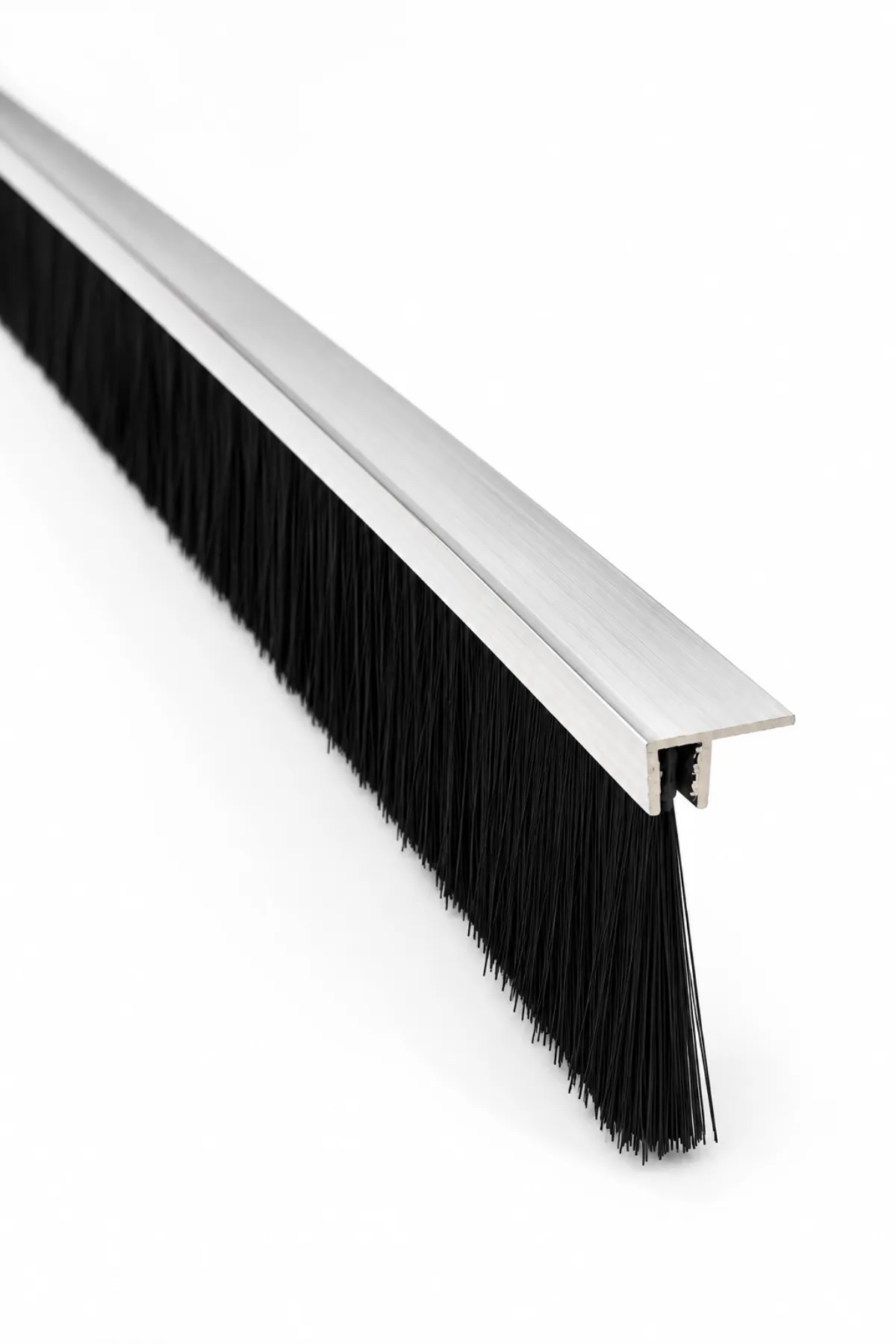 100 cm F tipi alüminyum kapı altı fırçası, 60 mm kıl boyu