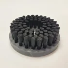 Koltuk temizliği için siyah fırça, 120 mm çap ve 25 mm kıl boyu
